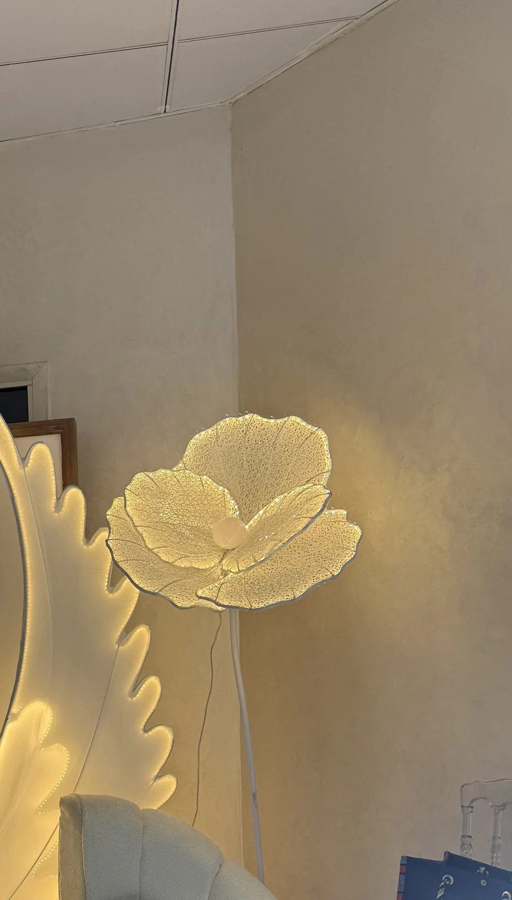 Lampadaire fleur lumineuse