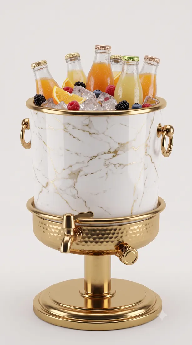 Distributeur de boissons doré
